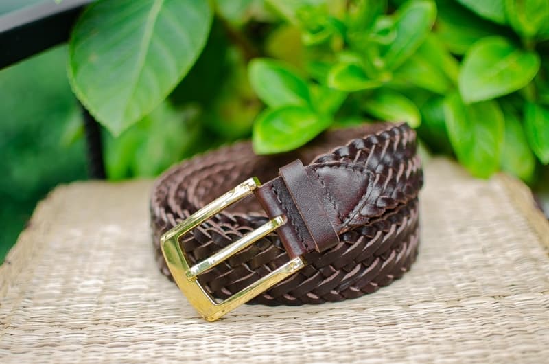 Dây lưng đan ĐK 3.5 (Mặt vàng vuông)